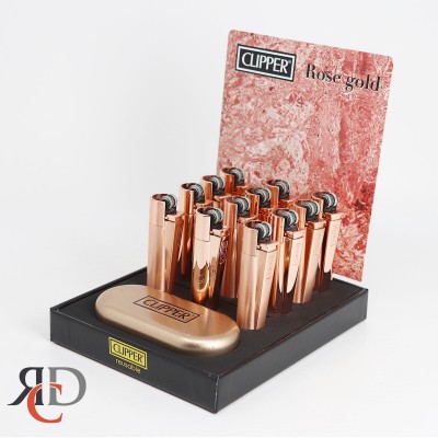 CLIPPER LIGHTER ROSE GOLD RCL43 12CT/PACK